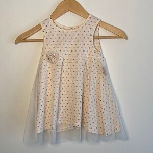 Silkberry Girl 2T Toddler Baby Dress Tulle & Polka Dot Pullover Like New Cond.